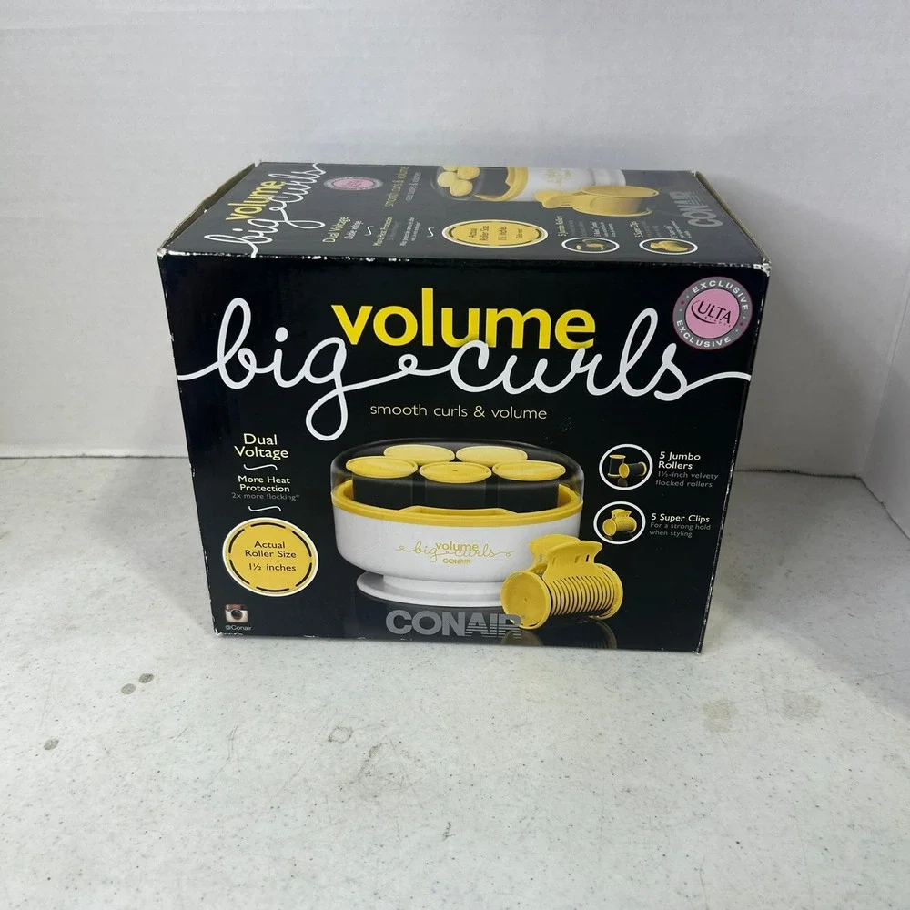 Conair Big Curls Volume 5 Jumbo Roller Hair Setter TS6X2 Dual Voltage Ulta New